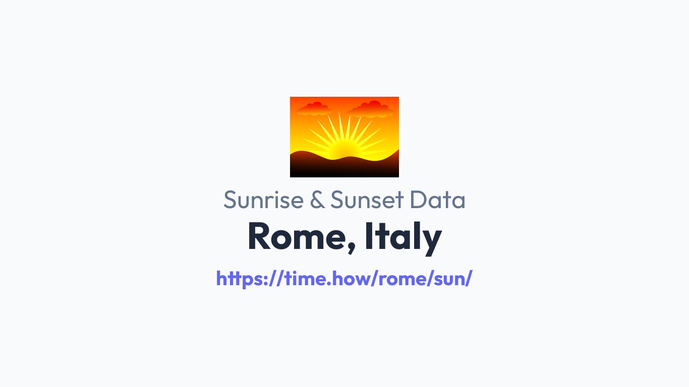 Sun Path Rome Sunrise & Sunset Times for Rome, Italy | Time.how