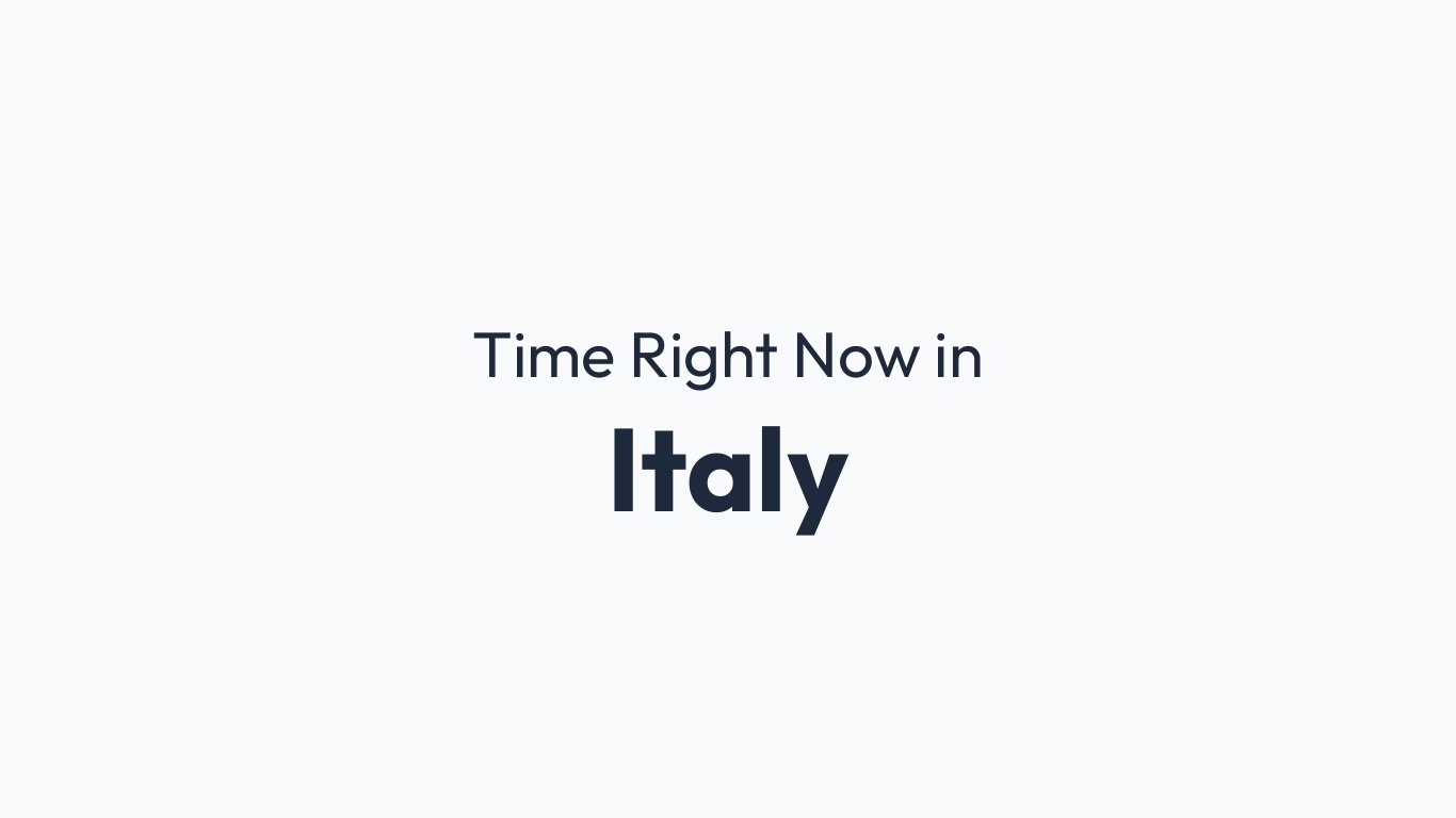 Time in Italy | Time.how